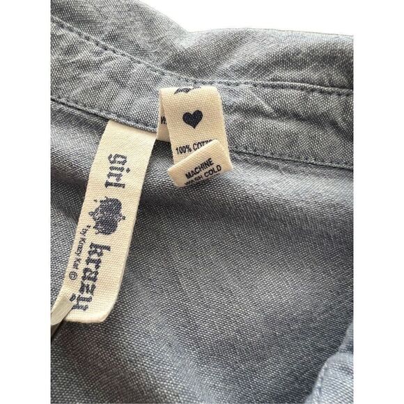 Girl Krazy kids chambray Long sleeve shirt size S - Picture 2 of 9